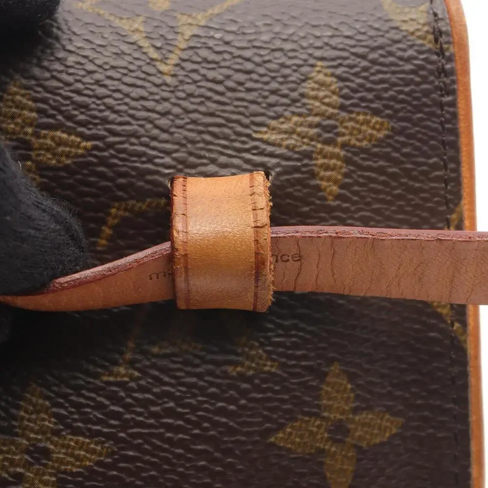LOUIS VUITTON Authentic Brown Monogram Leather Pochette Fanny Pack - Picture 7 of 13